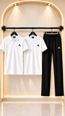 Mens Dry Fit Premium Polo Tracksuit Set Feel  Fresh, Stay Comfortable All Day 💗