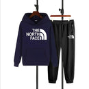 2 Pcs Men's Fleece Printed Hoodie Track Suit