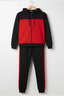 2 Pcs Men's Polyester Fleece Plain Zipper Track
