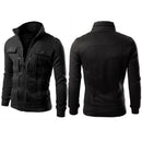 1 Pc Men's Fleece Plain Jacket- Mexican Style- Black