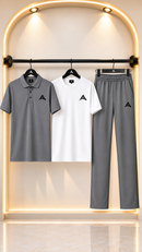 Mens Dry Fit Premium Polo Tracksuit Set Feel  Fresh, Stay Comfortable All Day 💗