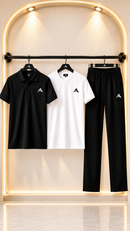 Mens Dry Fit Premium Polo Tracksuit Set Feel  Fresh, Stay Comfortable All Day 💗