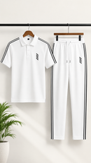 Mens 2Pcs Dry Fit Premium Polo Tracksuit Set Feel Fresh, Stay Comfortable & Look Sharp All Day