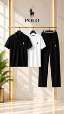 Men’s Luxury Dry Fit Polo Tracksuit – Smart Look Meets All-Day Comfort