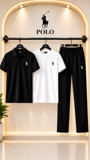 Men’s Luxury Dry-Fit Polo Tracksuit Set– Sophisticated Style, All-Day Performance
