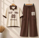 Men's 2Pcs Dry Beige  Trouser With Polo Shirt | Premium Quality That Feel
