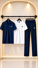 Mens Dry Fit Premium Polo Tracksuit Set Feel  Fresh, Stay Comfortable All Day 💗