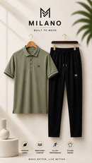 Men's 2Pcs Dry Fit Polo Shirt with Trouser | Premium Quality That Feel